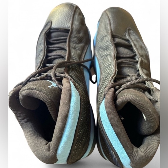 Jordan 13 Retro Mid Black University Blue Mens size 12 sneakers - Picture 2 of 4